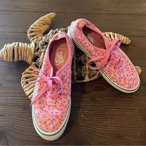 Vans Rare Pink Frosted Donut Sprinkle Sneakers Womens Size 6.5
